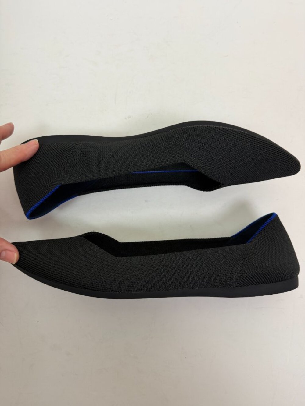 Rothy's The Point Ballet Flat In Classic Black Size 10 - Picture 7 of 12